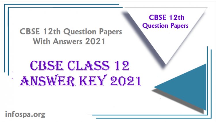 CBSE Class 12 Answer Key 2021 Term 1 Answer Sheet, CBSE 12th Question papers with Answers 2021 PDF Download