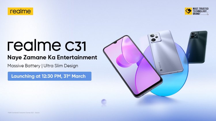 Realme C31 with 6.5-inch Display, Unisoc T612 SoC Launched in India: Price, and Specifications