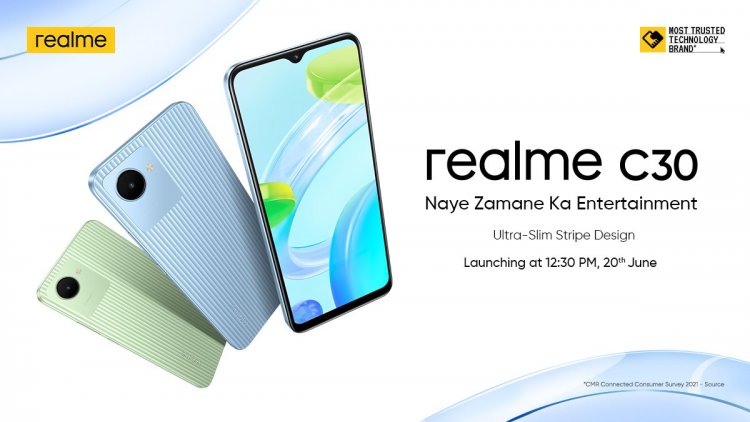 Realme C30 with Unisoc T612 SoC To Launch in India on June 20